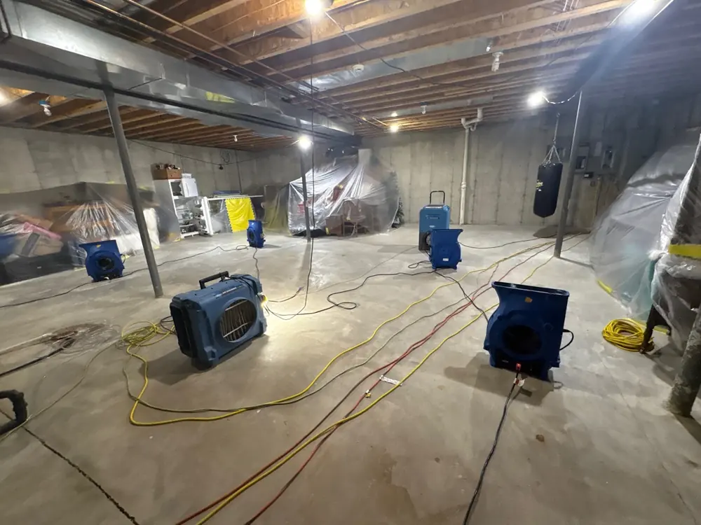 Restoration equipment on a Denton job