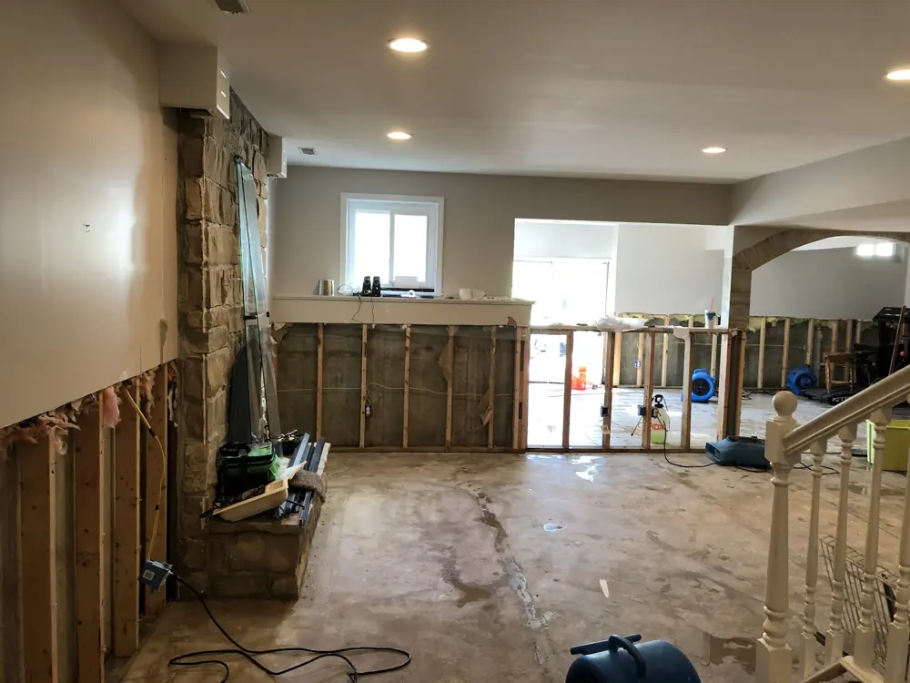 Restoration equipment on a Denton job
