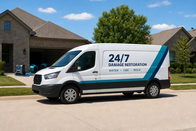 Sewage Removal & Cleanup Double Oak, Texas service vehicle from Denton Splash Savers